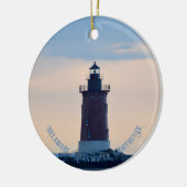 Delaware Breakwater Vuurtoren Cape Henlopen Lewes Keramisch Ornament (Links)