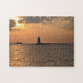 Delaware Breakwater Vuurtoren Kaap Henlopen Legpuzzel (Horizontaal)