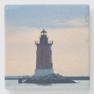 Delaware Breakwater Vuurtoren Kaap Henlopen Stenen Onderzetter