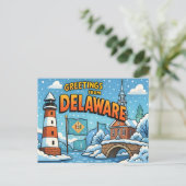 DELAWARE-Briefkaart Briefkaart (Staand voorkant)