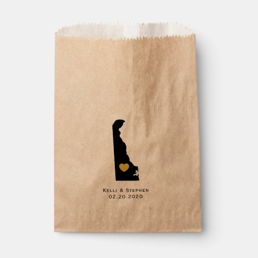 Delaware bruiloft gunst trakteren zakken, geschenk bedankzakje (Voorkant)