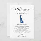 Delaware bruiloft welkomstbrief reisschema Kaart (Voorkant)