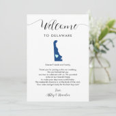 Delaware bruiloft welkomstbrief reisschema Kaart (Staand voorkant)