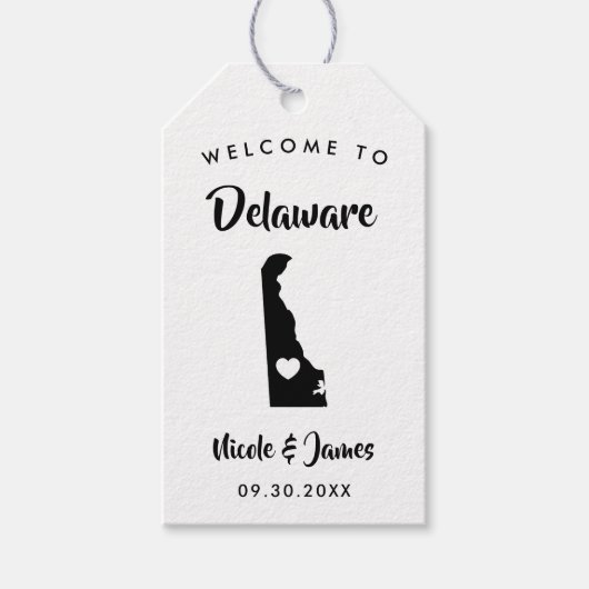 Delaware bruiloft welkomsttas Labels, Cadeaulabel (Voorkant)