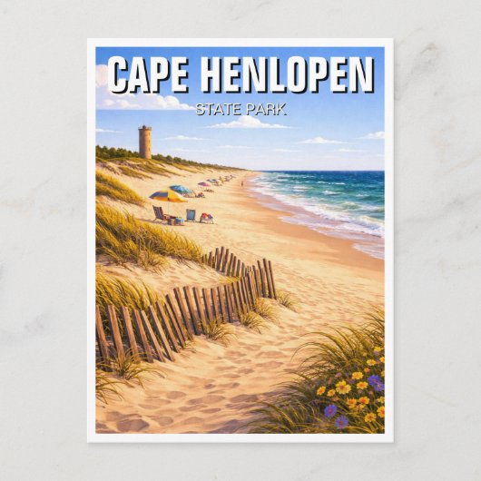 Delaware Cape Henlopen State Park Briefkaart (Voorkant)