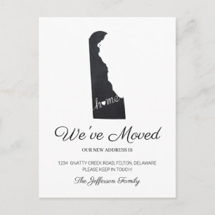 Delaware Chalkboard State Map Verhuizen Briefkaart