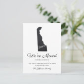 Delaware Chalkboard State Map Verhuizen Briefkaart (Staand voorkant)