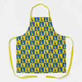 Delaware Checkerboard Blue Yellow Gold Pattern Schort (Voorkant)