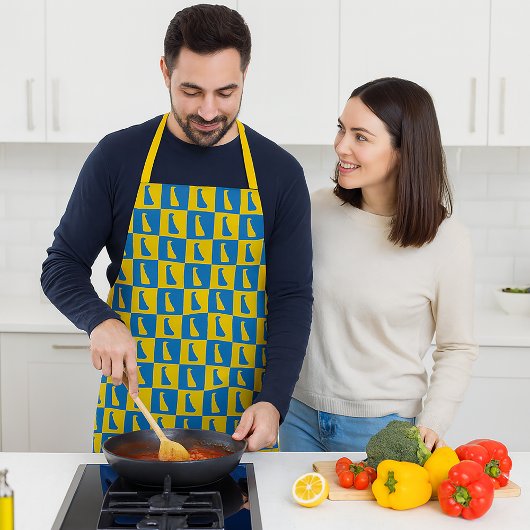 Delaware Checkerboard Blue Yellow Gold Pattern Schort