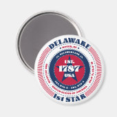 Delaware Circle Typography Souvenir Magnet (Voorkant / Achterkant)