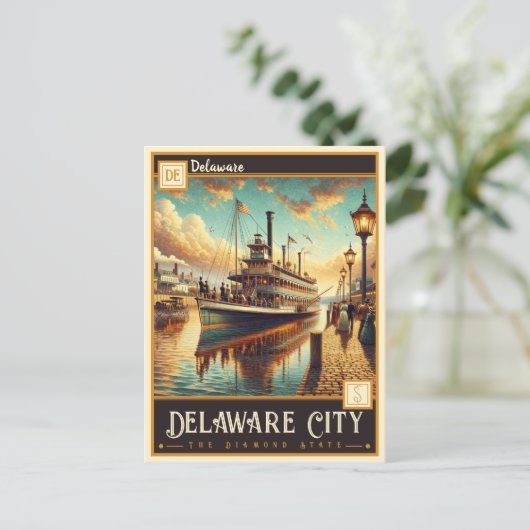 Delaware City, Delaware |  Briefkaart (Staand voorkant)