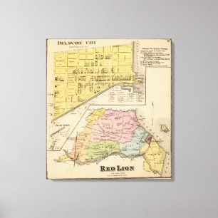 Delaware City, Red Lion Canvas Afdruk
