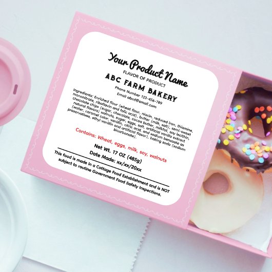 DELAWARE Cottage Food Law Sticker Label