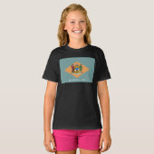 Delaware De Diamant US Staatsvlag T-shirt (Voorkant volledig)