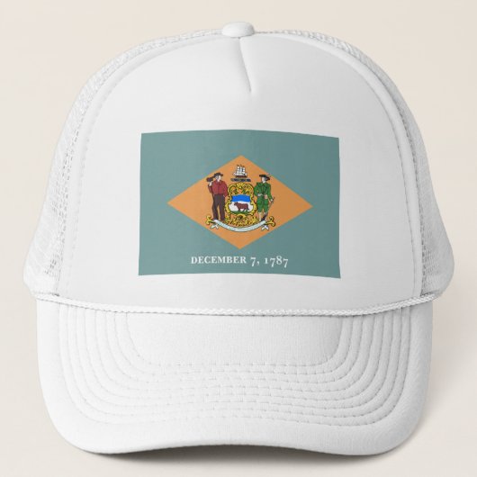 Delaware De Diamant US Staatsvlag Trucker Pet (Voorkant)