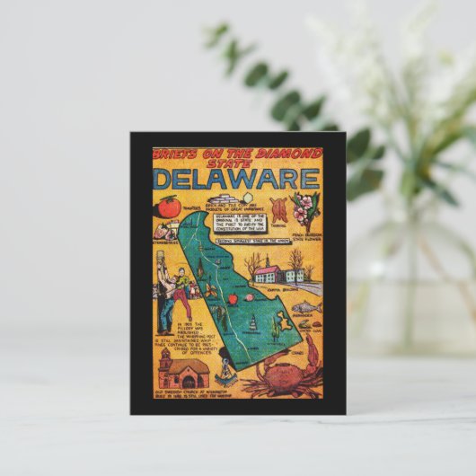 Delaware de diamantstaat briefkaart (Staand voorkant)