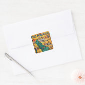 Delaware de diamantstaat vierkante sticker (Envelop)