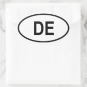 Delaware "DE" Ovale Sticker (Tas)