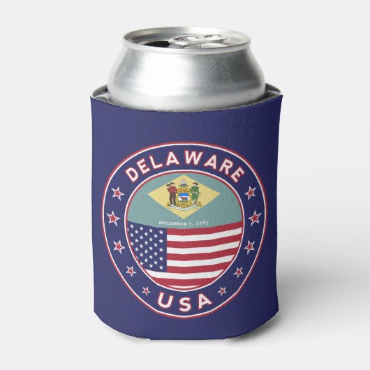 Delaware, Delaware t-shirt, Delaware sticker Blikjeskoeler (Blikje Voorkant)