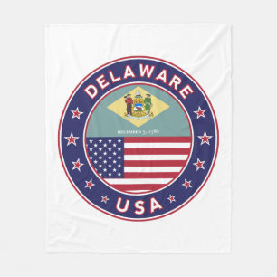Delaware, Delaware t-shirt, Delaware sticker Fleece Deken