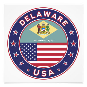 Delaware, Delaware t-shirt, Delaware sticker Foto Afdruk