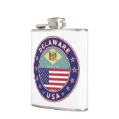 Delaware, Delaware t-shirt, Delaware sticker Heupfles (Links)