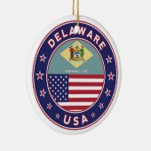 Delaware, Delaware t-shirt, Delaware sticker Keramisch Ornament (Rechts)
