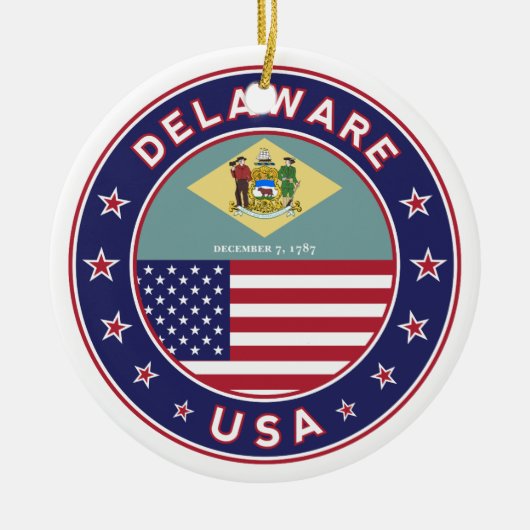 Delaware, Delaware t-shirt, Delaware sticker Keramisch Ornament (Voorkant)