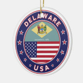 Delaware, Delaware t-shirt, Delaware sticker Keramisch Ornament (Links)