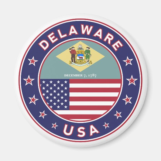 Delaware, Delaware T-shirt, Delaware sticker Magneet (Voorkant)