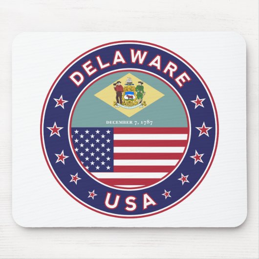 Delaware, Delaware t-shirt, Delaware sticker Muismat (Voorkant)