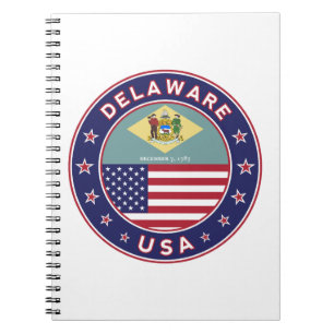 Delaware, Delaware t-shirt, Delaware sticker Notitieboek