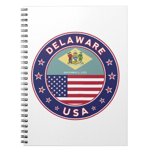 Delaware, Delaware t-shirt, Delaware sticker Notitieboek (Voorkant)