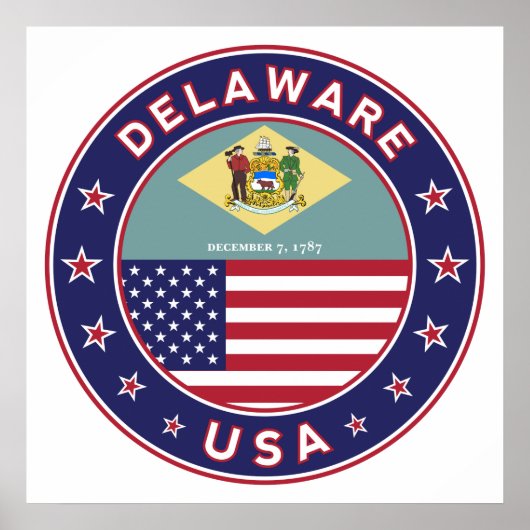 Delaware, Delaware t-shirt, Delaware sticker Poster (Voorkant)