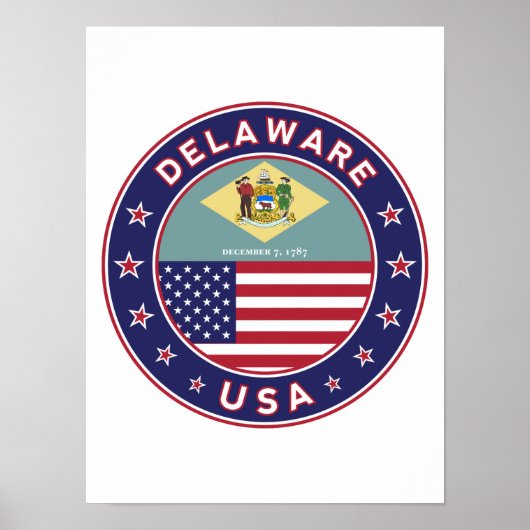 Delaware, Delaware t-shirt, Delaware sticker Poster (Voorkant)