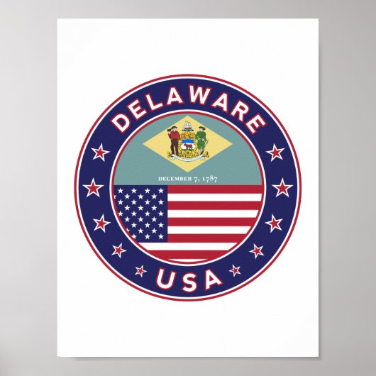 Delaware, Delaware t-shirt, Delaware sticker Poster (Voorkant)