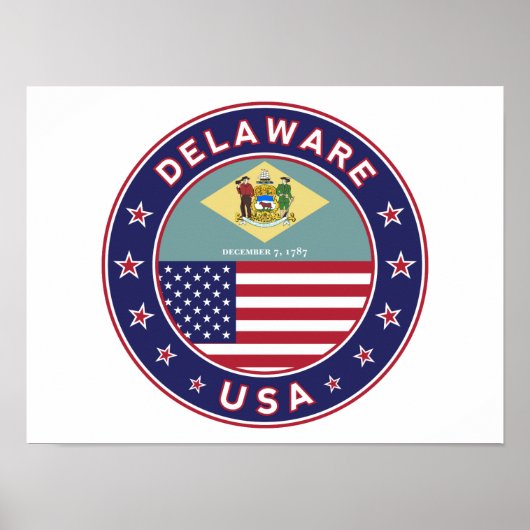 Delaware, Delaware t-shirt, Delaware sticker Poster (Voorkant)