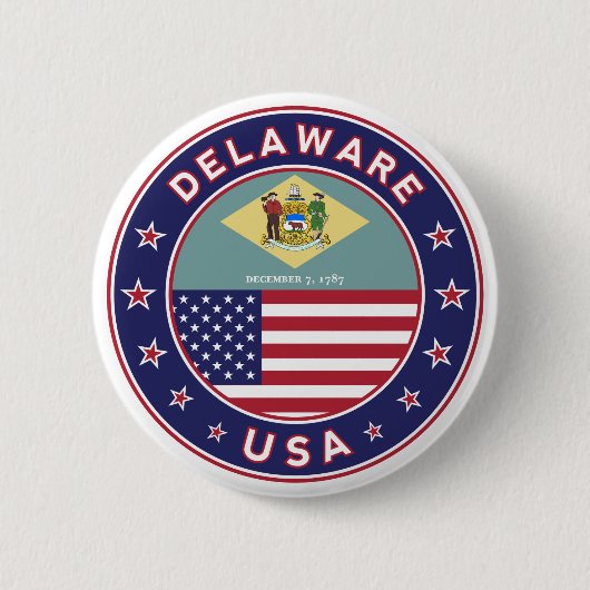 Delaware, Delaware t-shirt, Delaware sticker Ronde Button 5,7 Cm (Voorkant)