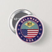 Delaware, Delaware t-shirt, Delaware sticker Ronde Button 5,7 Cm (Voorkant /achterkant)