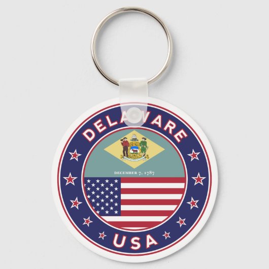 Delaware, Delaware t-shirt, Delaware sticker Sleutelhanger (Voorkant)