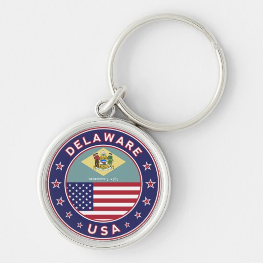 Delaware, Delaware t-shirt, Delaware sticker Sleutelhanger (Voorkant)