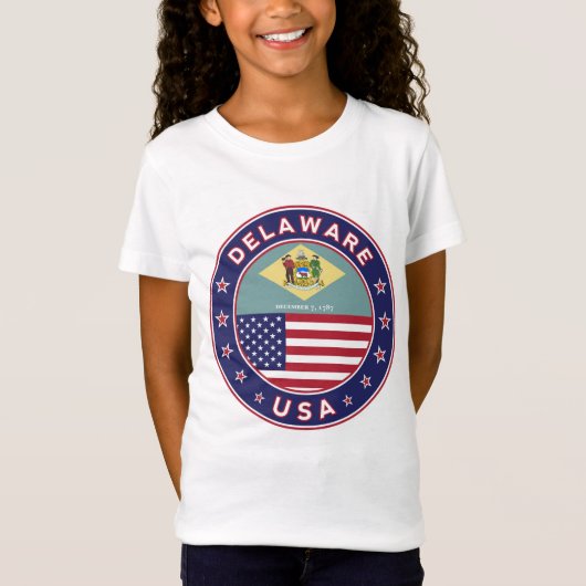Delaware, Delaware t-shirt, Delaware sticker T-shirt (Voorkant)