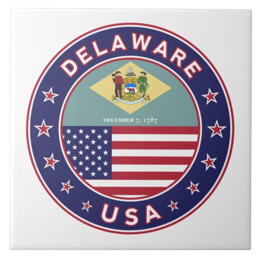 Delaware, Delaware t-shirt, Delaware sticker Tegeltje (Voorkant)
