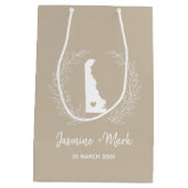 Delaware Destination Wedding Family Reunion Favor Medium Cadeauzakje (Achterkant)