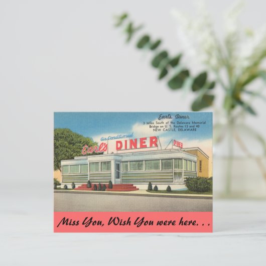 Delaware, Earl's Diner Briefkaart (Staand voorkant)