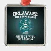 Delaware Eerste Staat Metalen Ornament (Voorkant)