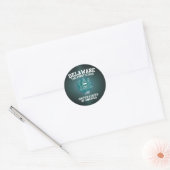 Delaware Eerste Staat Ronde Sticker (Envelop)