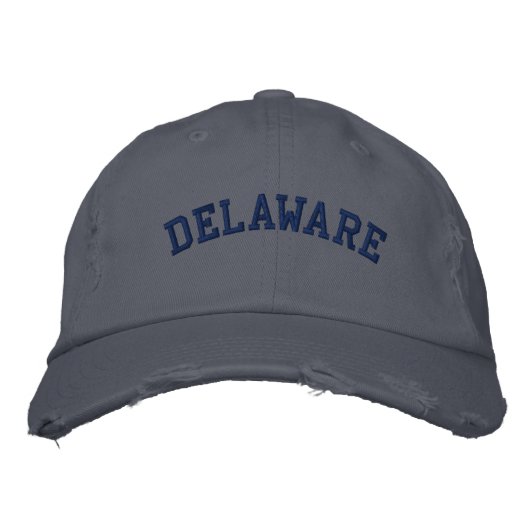 Delaware Embroided Distress Pet Scotland Blue (Voorkant)