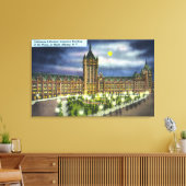 Delaware en Hudson Co. Building at Night Canvas Afdruk (Insitu (Woonkamer))