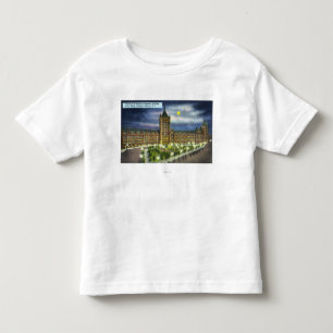 Delaware en Hudson Co. Building at Night Kinder Shirts